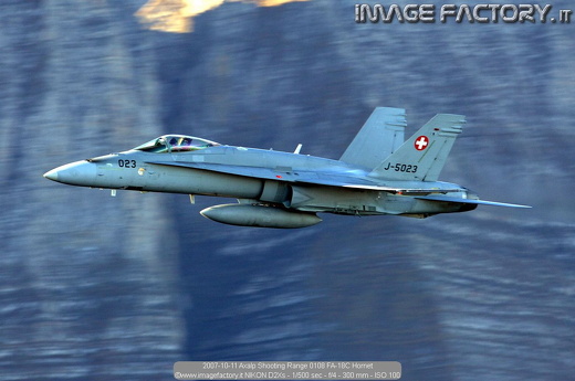 2007-10-11 Axalp Shooting Range 0108 FA-18C Hornet